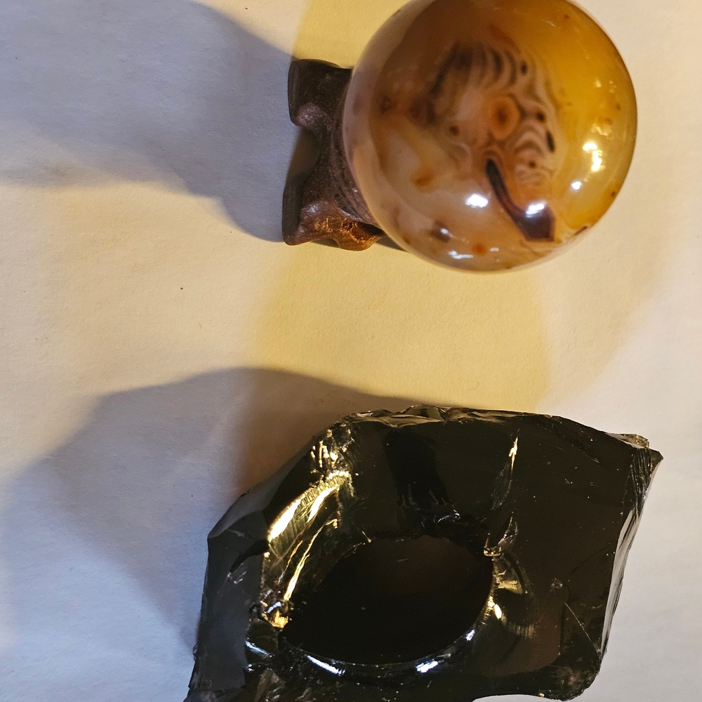 Elegant Brown and Black Decorative Sphere
